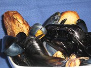 blue mussels soup
