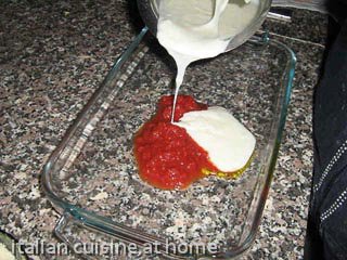 making lasagna