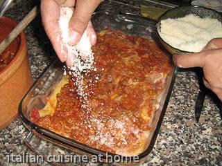 making lasagna bolognese