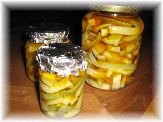 preserved courgettes