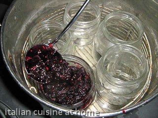 making mulberry jam